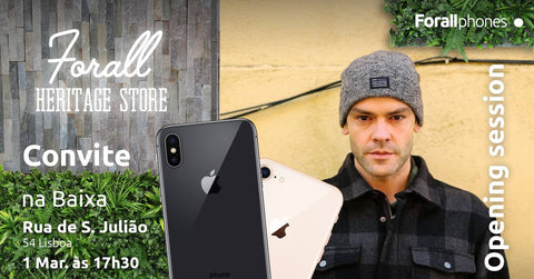 Convite abertura loja Forall Phones Baixa de Lisboa